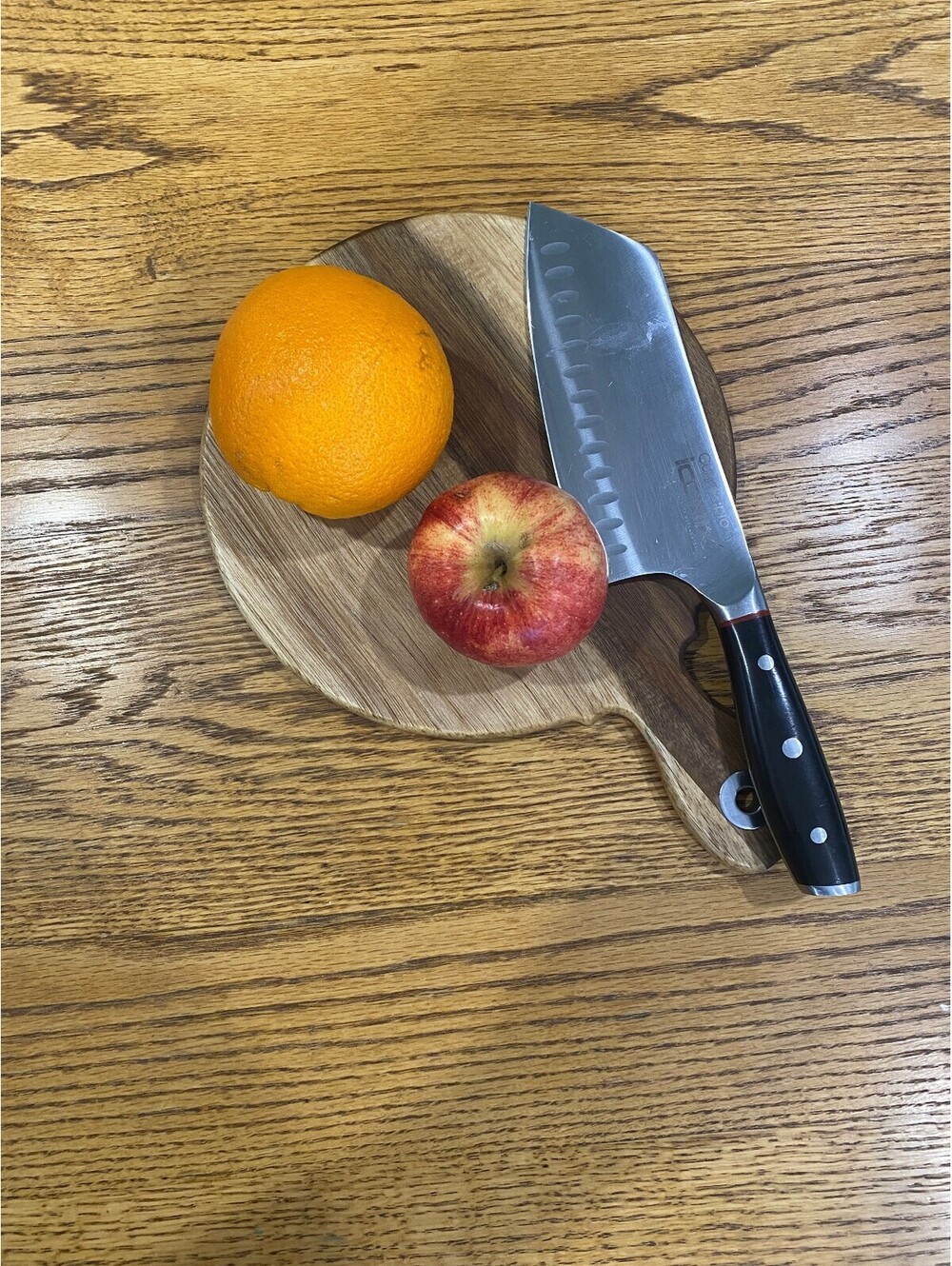 Round Wood Paddle Cutting Board Charcuterie Serving Board Reversible 12.5"